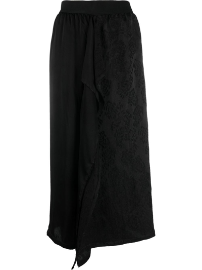 Uma Wang Jacquard Midi Skirt In 黑色