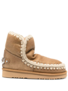 Mou Women's Eskimo Inner Wedge Short Boots In Silky Bronze In 褐色