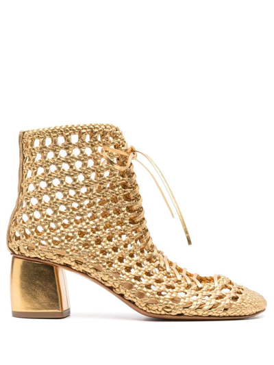 Forte Forte Heeled Ankle Boots In Gold