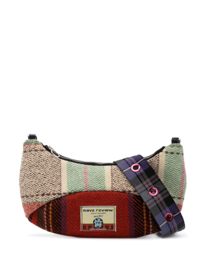 Rave Review Tartan-check Wool Shoulder Bag In 粉色