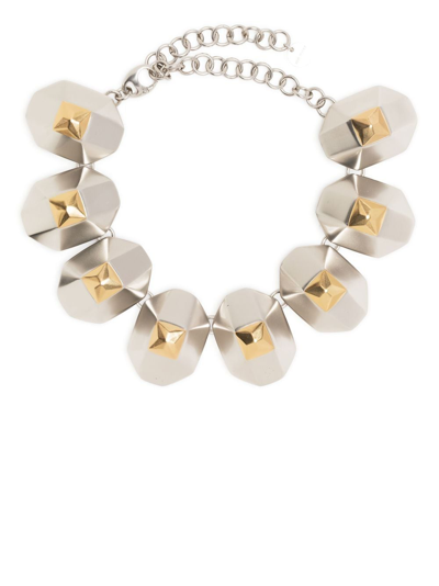 Ports 1961 Two-tone Choker Necklace In Silver