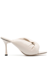 Studio Amelia Croissant 100mm Mules In Neutrals