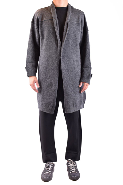 Isabel Benenato Mens Grey Coat In Graphite