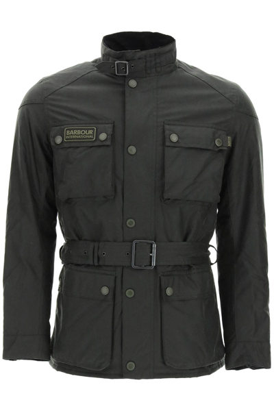 Barbour International Blackwell International Jacket In Waxed Cotton In Green