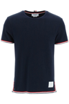 Thom Browne Men Tee In Cotton Interlock In Blue