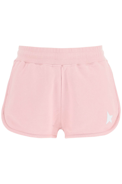 Golden Goose Sporty Jersey Shorts In Pink