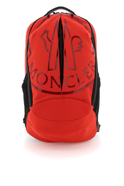 Moncler Basic Cut Backpack In Red