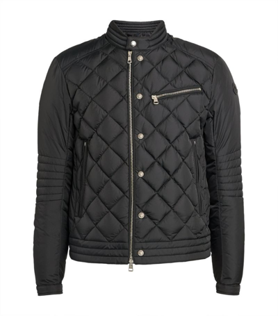 Moncler Vulpie Padded Biker Jacket In Black