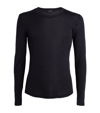 Hanro Silk-cashmere Long-sleeved T-shirt In Anthracite