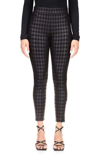 Sanctuary Runway Plaid Leggings In Coated Plaid