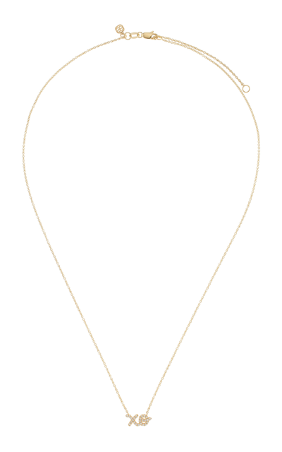 Sydney Evan Xo Script 14k Gold Diamond Necklace