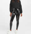 SPANX Faux Patent Leather Leggings in Shiny Black