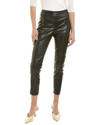 Vince Camuto Faux-leather Snake-pattern Pull-on Pants In Black