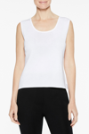 Ming Wang Plus Size Scoop Neck Knit Tank In White