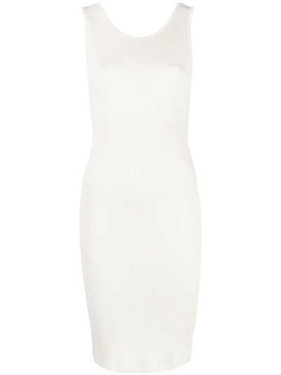 Filippa K Ria Ribbed-knit Jersey Dress In Beige