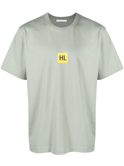 Helmut Lang Logo-print Short-sleeve T-shirt In Green