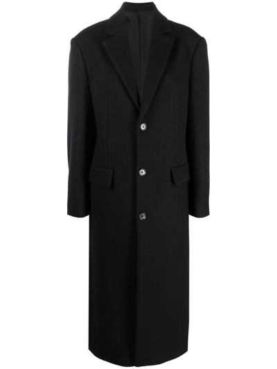 Filippa K Single-breasted Long-length Coat In Black