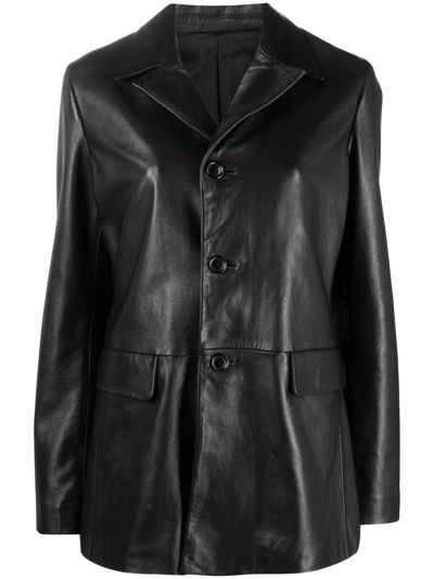Filippa K Ara Nappa Leather Jacket In Black