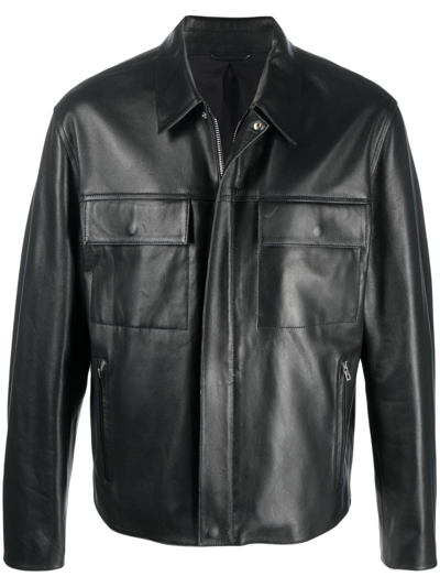 Filippa K Rome Leather Jacket In Black