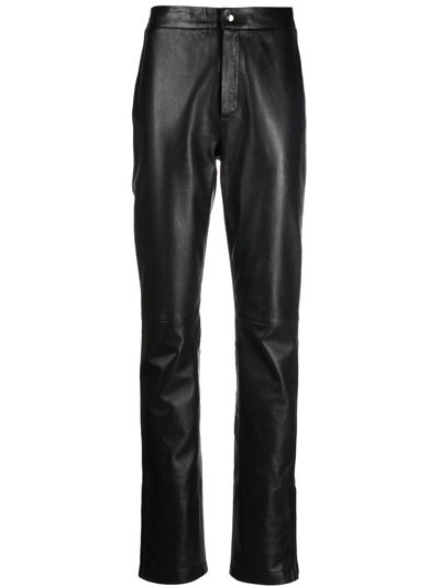 Filippa K Cassidy Leather Trousers In Black