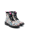 GEOX CASEY GRAPHIC-PRINT ANKLE BOOTS