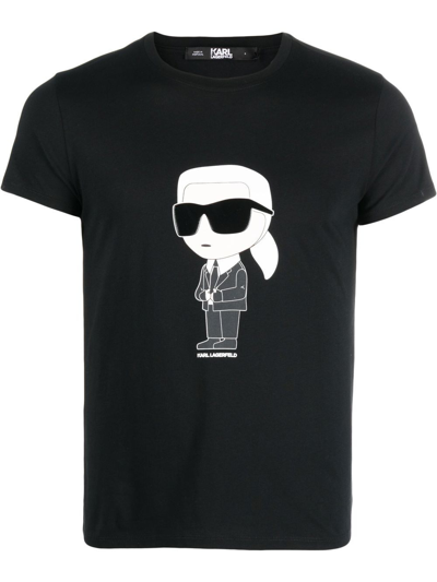 Karl Lagerfeld Ikonik 2.0 T-shirt In Black