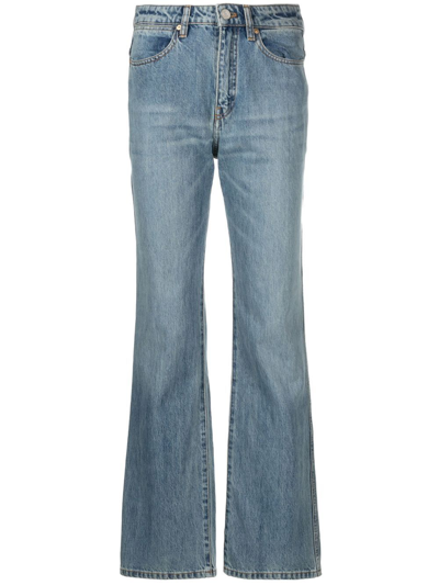 Joseph Fulham High-rise Straight Jeans In Mid Denim