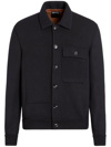 ZEGNA BUTTON-UP CASHMERE SHIRT JACKET