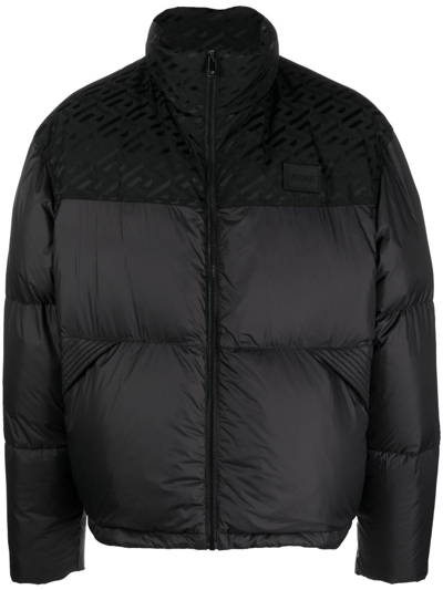 Versace Zip-fastening Padded Jacket In Black