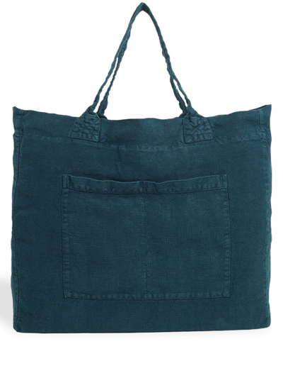 Once Milano Pocket Weekend Bag In Blue