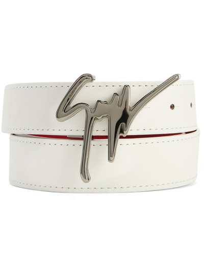 Giuseppe Zanotti Giuseppe Logo-buckle Belt In White