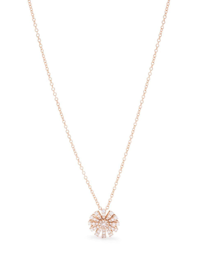 Damiani 18kt Rose Gold Margherita Diamond Necklace In Pink