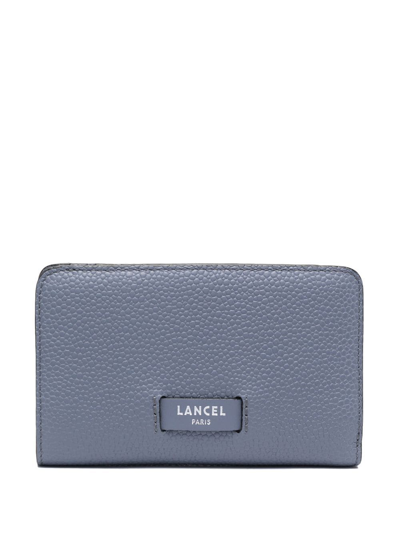 Lancel Ninon Rectangular Compact Zipped Wallet In Blue