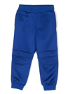 Balmain Ribbed-panel Joggers In Blue