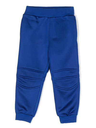 Balmain Kids' Ribbed-panel Joggers In Blue