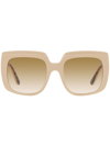 Dolce & Gabbana Oversize-frame Sunglasses In Neutrals