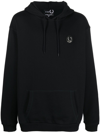 FRED PERRY CREST-PATCH PULLOVER HOODIE
