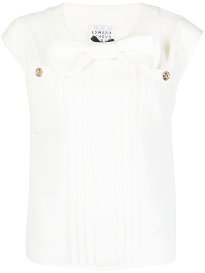 Edward Achour Paris Bow-detail Top In White