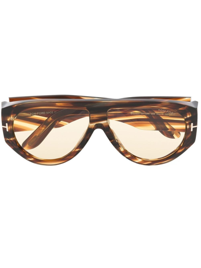 Tom Ford Tortoiseshell-effect Sunglasses In Brown