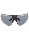 Max Mara Oversized-frameless Tinted Sunglasses In Black