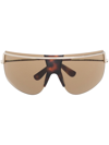 Max Mara Oversized Frameless Sunglasses In Brown