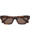 Max Mara Tortoiseshell-effect Cat-eye Sunglasses In Brown