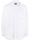 Jacquemus Embroidered Design Long-sleeve Shirt In White