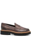 HOGAN H543 LEATHER PENNY LOAFERS
