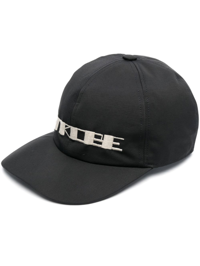Rick Owens Drkshdw Brand-embroidered Woven Baseball Cap In Black Pearl