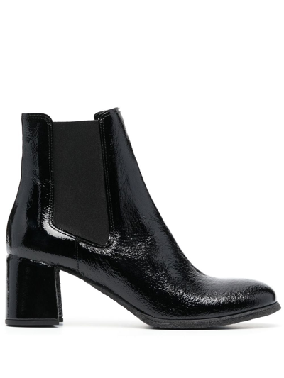 Del Carlo 60mm Patent Leather Ankle Boots In Black