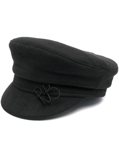 Ruslan Baginskiy Logo-embroidered Baker Boy Cap In Black
