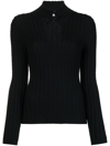 VIVETTA RIBBED-KNIT CUT-OUT TOP