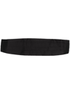 Zegna Pleated Silk Cummerbund In Black