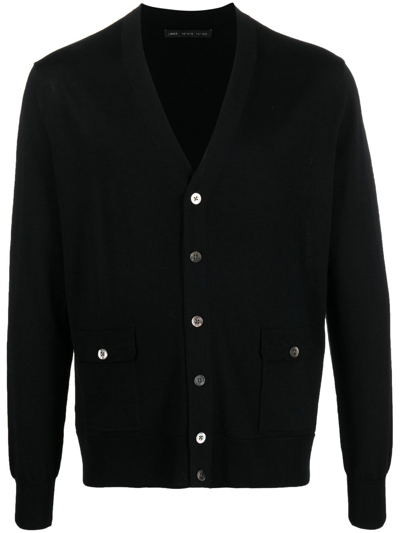 Low Brand Button-up Knitted Cardigan In Black
